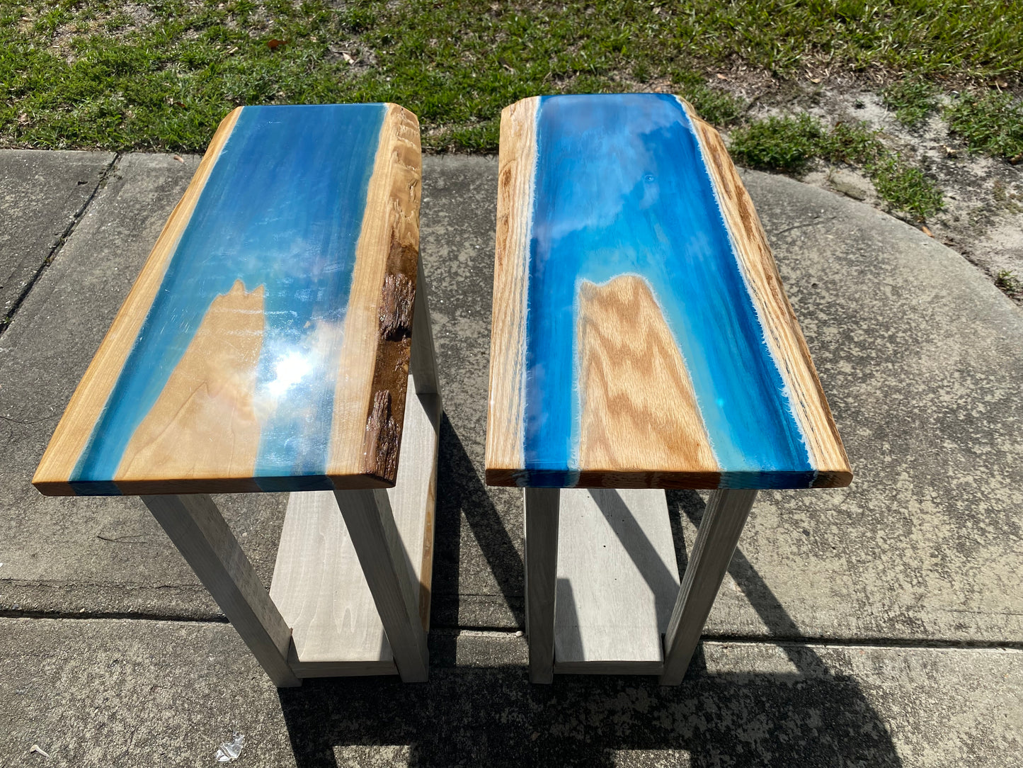 Outdoor oceanic end tables