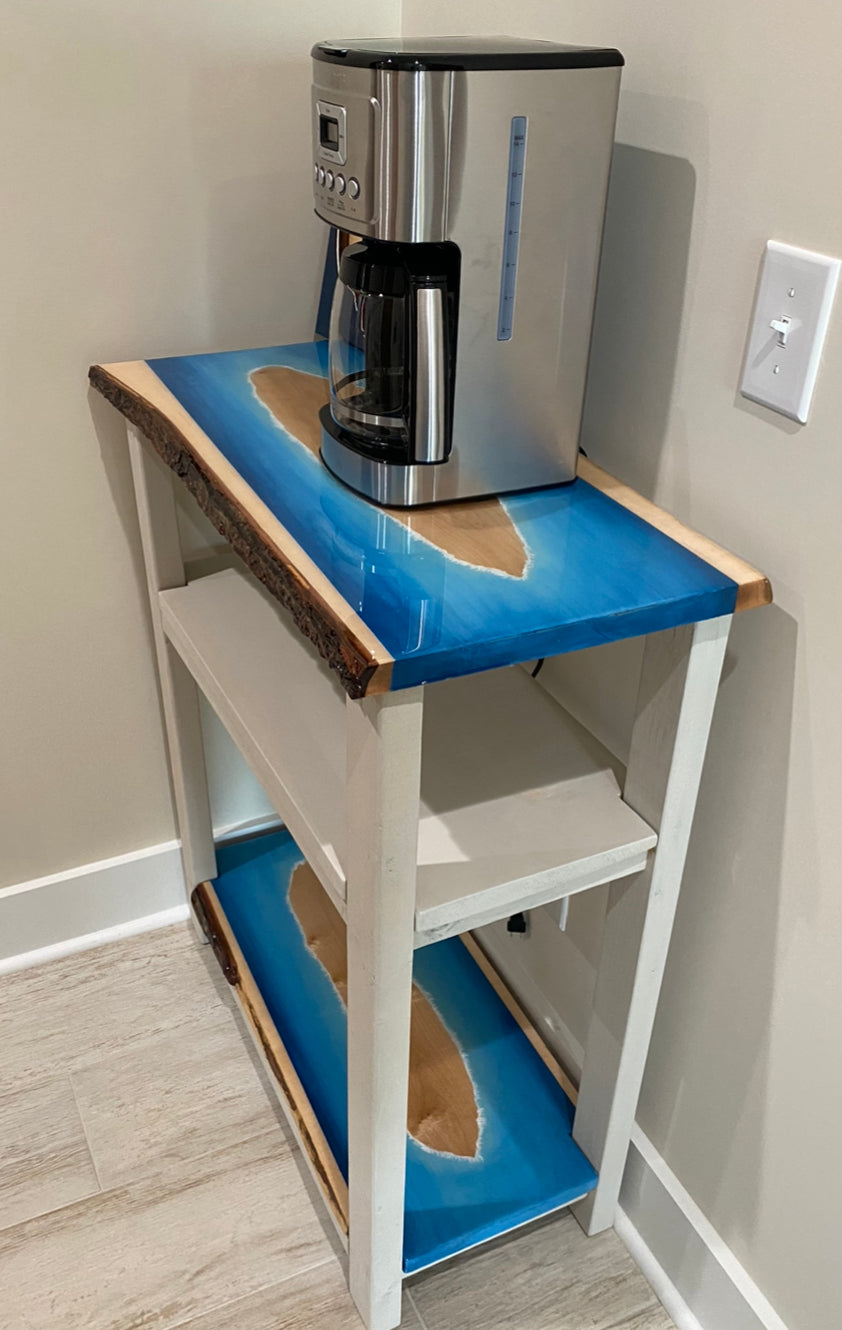 Live Edge Beach Coffee Station 3 shelves